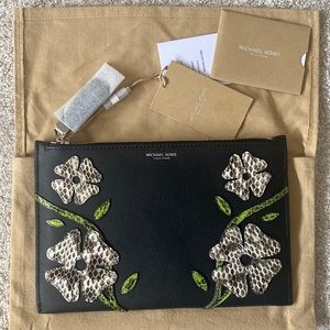 Michael Kors Collection Bancroft Large Top Zip Pouch